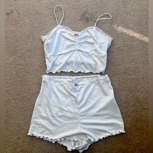 2 piece matching pjs cropped